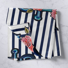 Load image into Gallery viewer, Luxury Stripe Tapestry Kids Boys Girls Ocean Nautical Bedding Throw Blanket Anchor Floral Print Tapestries Wall Hanging Sea Adventure Wall Blanket,Bedding Collection