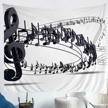 Load image into Gallery viewer, Note Melody Tapestry for Kids Boys Girls Music Theme Bedding Throw Blanket Luxury Microfiber Tapestries Wall Hanging Ultra Soft Wall Blanket,Bedding Collection