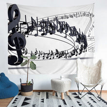 Load image into Gallery viewer, Note Melody Tapestry for Kids Boys Girls Music Theme Bedding Throw Blanket Luxury Microfiber Tapestries Wall Hanging Ultra Soft Wall Blanket,Bedding Collection