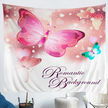 Load image into Gallery viewer, Girls Butterfly Tapestry Girly Butterflies Print Wall Blanket For Kids Women Romantic Flying Insects Wall Hanging Pink Animal Theme Wall Art Bedroom Decor Sofa Cover