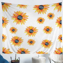 Load image into Gallery viewer, Sunflower Wall Hanging Girly Yellow Floral Print Tapestry for Girls Children Women Blossom Flowers Pattern Wall Blanket Stain Resistant Nature Botanical Room Decor Sofa Cover