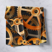 Load image into Gallery viewer, Industrial Wall Hanging Clock Theme Gears Tapestry Golden Steampunk Style Wall Blanket for Girls Boys Adults Mechanical Gearwheel Wall Art Machine?Pattern Room Decor Picnic Sheet