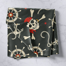 Load image into Gallery viewer, Skull Pattern Wall Hanging Boys Nautical Pirate Style Tapestry Ocean Themed Wall Blanket for Children Kids Men Sea Adventure Wall Art Rudder Skeleton Design Room Decor Picnic Sheet