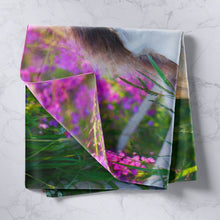 Load image into Gallery viewer, Horse Wall Blanket Farmhouse Theme Tapestry For Kids Girls Children Women 3D Wild Animal Pattern Wall Hanging Purple Floral Flowers Decor Wall Art Wildlife Style