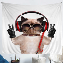 Load image into Gallery viewer, Cat Wall Blanket Cute Kitten Print Tapestry Funny Pet Cat Wall Hanging for Boys Girls Children Kids Bedroom Decor 3D Animal Theme Wall Art Bedding Throw Blanket