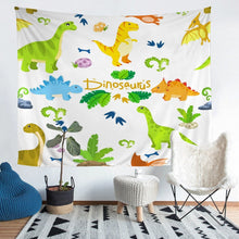 Load image into Gallery viewer, Kids Cartoon Dinosaur Tapestry Child Boys Girls 3D Dinosaur Print Tapestries Wall Hanging Cute Animal Pattern Bedding Throw Blanket Wildlife Wall Blanket,Bedding Collection