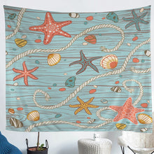 Load image into Gallery viewer, Starfish Wall Blanket Ocean Marine Themed Wall Hanging Sea Creatures Tapestry For Kids Girls Boys Nautical Sealife Wall Art Ultra Soft Room Decor  Picnic Sheet