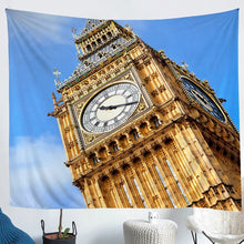 Load image into Gallery viewer, spefrowx 3D Big Ben Tapestries Wall Hanging for Kids Boys Girls London Cityscape Tapestry World Famous Bedding Throw Blanket Luxury European Style Wall Blanket,Bedding Collection