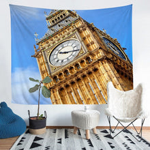 Load image into Gallery viewer, spefrowx 3D Big Ben Tapestries Wall Hanging for Kids Boys Girls London Cityscape Tapestry World Famous Bedding Throw Blanket Luxury European Style Wall Blanket,Bedding Collection