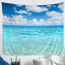 Load image into Gallery viewer, Ocean Themed Tapestry Girly Teal Sea Printed Wall Hanging for Kids Girls Women Hawaiian Beach Wall Blanket Breathable Summer Holiday Vacation Wall Art Room Decor Sofa Cover
