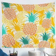 Load image into Gallery viewer, Pineapple Wall Blanket Tropical Fruit Print Tapestry for Kids Girls Women Fresh Pineapple Pattern Decor Wall Hanging Orange Cartoon Design Wall Art