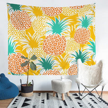 Load image into Gallery viewer, Pineapple Wall Blanket Tropical Fruit Print Tapestry for Kids Girls Women Fresh Pineapple Pattern Decor Wall Hanging Orange Cartoon Design Wall Art