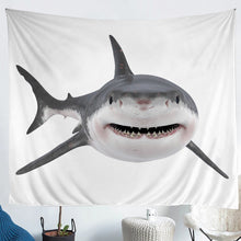 Load image into Gallery viewer, Shark Bedding Throw Blanket for Kids Boys Teens Marine Life Ocean Tapestry 3D Shark Print Tapestries Wall Hanging Sea Animal Pattern Wall Blanket,Bedding Collection