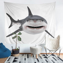 Load image into Gallery viewer, Shark Bedding Throw Blanket for Kids Boys Teens Marine Life Ocean Tapestry 3D Shark Print Tapestries Wall Hanging Sea Animal Pattern Wall Blanket,Bedding Collection
