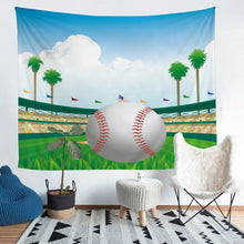 Load image into Gallery viewer, Baseball Tapestry for Kids Boys Teens Sports Theme Tapestries Wall Hanging 3D Ball Pattern Bedding Throw Blanket Baseball Game Wall Blanket,Bedding Collection