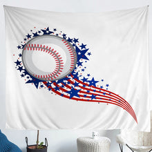 Load image into Gallery viewer, Sports Baseball Tapestry for Boys Teens American Flag Bedding Throw Blanket Kids 3D Baseball Tapestries Wall Hanging Youth Sports Theme Wall Blanket,Bedding Collection