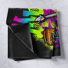 Load image into Gallery viewer, Hippie Graffiti Tapestry Kids Boys Teens Rock Music Theme Tapestries Wall Hanging Electric Guitar Radio Bedding Throw Blanket Music Notes Wall Blanket,Bedding Collection