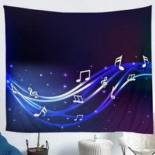 Load image into Gallery viewer, Musical Note Pattern Wall Blanket Music Themed Tapestry Purple Galaxy Wall Hanging for Girls Children Women Bedroom Decor Music Staff Wall Art Bedding Throw Blanket