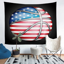 Load image into Gallery viewer, Sports Basketball Tapestry for Boys Teens American Flag Bedding Throw Blanket Kids 3D Basketball Tapestries Wall Hanging Youth Sports Theme Wall Blanket,Bedding Collection