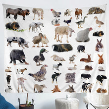 Load image into Gallery viewer, Animal Theme Tapestries Wall Hanging Kids Boys Girls Chicken Duck Cow Bedding Throw Blanket Cute Animal Print Tapestry Luxury Microfiber Wall Blanket,Bedding Collection