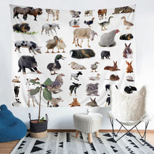 Load image into Gallery viewer, Animal Theme Tapestries Wall Hanging Kids Boys Girls Chicken Duck Cow Bedding Throw Blanket Cute Animal Print Tapestry Luxury Microfiber Wall Blanket,Bedding Collection