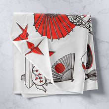 Load image into Gallery viewer, Japanese Women Tapestry for Girls Children Women Japanese-Style Wall Hanging Exotic Style Wall Blanket Room Decor Red Cherry Blossoms Wall Art Beach Throw Tapestry