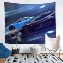 Load image into Gallery viewer, Sports Car Bedding Throw Blanket for Kids Boys Teens Extreme Sport Theme Tapestries Wall Hanging Speed Racing Car Tapestry Automobile Style Wall Blanket,Bedding Collection