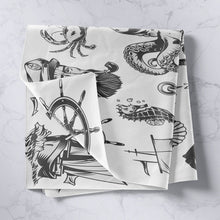 Load image into Gallery viewer, Nautical Theme Bedding Throw Blanket Kids Boys Teens Ocean Marine Life Tapestries Wall Hanging Octopus Compass Sailboat Tapestry Sea Adventure Wall Blanket,Bedding Collection