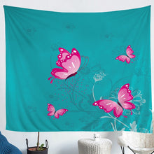 Load image into Gallery viewer, Pink Butterfly Tapestries Wall Hanging for Girls Kids Botanical Nature Theme Tapestry 3D Butterflies Bedding Throw Blanket Luxury Soft Wall Blanket,Bedding Collection