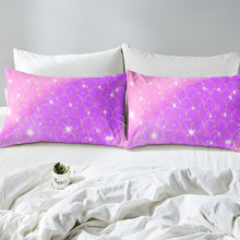 Load image into Gallery viewer, Girls Mermaid Scales Comforter Cover Girly Chic Fish Scales Bedding Set for Kids Children Women Ocean Marine Themed Duvet Cover Purple Pink Glitter Style Room Decor Quilt Cover 2/3pcs