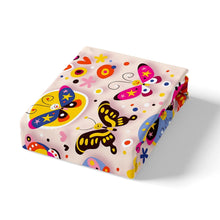 Load image into Gallery viewer, Girls Butterfly Comforter Cover Girly Cute Butterflies Print Bedding Set Floral Flowers Pattern Duvet Cover for Children Kids Women Cartoon Flying Insects Bedspread Cover Room Decor