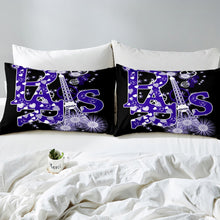 Load image into Gallery viewer, Eiffel Tower Comforter Cover Girls Chic Purple Paris Bedding Set for Girly Children Women Modern French Cityscape Duvet Cover Stain Resistant Room Decor Quilt Cover 2/3pcs