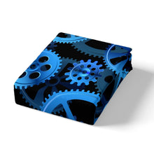 Load image into Gallery viewer, Industrial Comforter Cover Clock Theme Gears Bedding Set Blue Steampunk Style Duvet Cover for Children Girls Boys Adults Microfiber Mechanical Gearwheel Bedspread Cover Room Decor Bedclothes