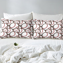 Load image into Gallery viewer, Baseball Bedding Set for Kids Boys Children Sports Theme Comforter Cover 3D White Ball Pattern Duvet Cover Room Decor Baseball Games Bedspread Cover Bedding Collection 2/3pcs