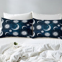 Load image into Gallery viewer, Sun and Moon Comforter Cover Boho Exotic Bedding Set Bohemian Style Duvet Cover for Children Kids Girls Women Microfiber Blue Galaxy Starry Sky Bedspread Cover Room Decor Bedclothes