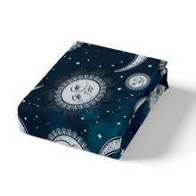 Load image into Gallery viewer, Sun and Moon Comforter Cover Boho Exotic Bedding Set Bohemian Style Duvet Cover for Children Kids Girls Women Microfiber Blue Galaxy Starry Sky Bedspread Cover Room Decor Bedclothes