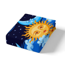 Load image into Gallery viewer, Sun and Moon Bedding Set Boho Exotic Style Comforter Cover for Kids Boys Girls Adults Bohemian Design Duvet Cover Breathable Hippie Galaxy Bedspread Cover Room Decor Quilt Cover