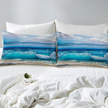 Load image into Gallery viewer, Ocean Themed Comforter Cover Blue Sea Printed Bedding Set Hawaiian Beach Duvet Cover for Children Kids Girls Women Microfiber Summer Holiday Bedspread Cover Painting Art Room Decor