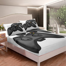Load image into Gallery viewer, Gamepad Bed Sheet Set Gamer Bedding Set for Kids Boys Teens Video Game Decor Fitted Sheet Black Novelty Modern Game Controller Bed Cover 2/3Pcs