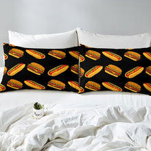 Load image into Gallery viewer, Hamburger Printed Bedding Set Fsat Food Theme Fitted Sheet for Kids Adult Cartoon Hot Dog Bed Sheet Set Delicious Food Pattern Bed Cover Room Decor 2/3Pcs