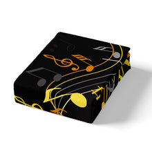 Load image into Gallery viewer, Music Themed Bedding Set Musical Pattern Bed Sheet Set For Kids Boys Girls Golden Black Music Staff Fitted Sheet Simple Modern Design Bed Cover Bedroom Decor 2/3Pcs