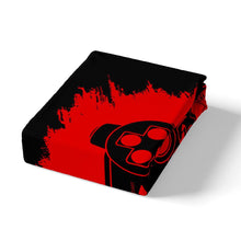 Load image into Gallery viewer, Teens Gamepad Bedding Set Boys Video Game Gamepad Fitted Sheet for Kids Children Gamer Bed Sheet Set Breathable Black Red Boho Hippie Tie Dye Bed Cover Room Decor
