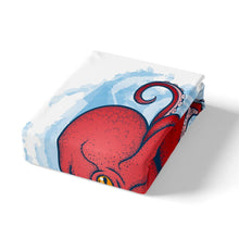Load image into Gallery viewer, Boys Cartoon Octopus Bed Sheet Set Ocean Kraken Print Bedding Set Red Octopus Fitted Sheet for Kids Children Room Decor Lightweight Sea Marine Themed Bed Cover
