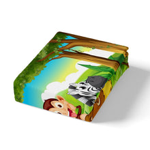 Load image into Gallery viewer, Kids Cute Giraffe Bedding Set Cartoon Lion Panda Elephant Fitted Sheet for Boys Girls Children Wild Animal Pattern Bed Sheet Set Breathable Nature Theme Bed Cover Room Decor