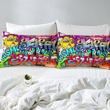 Load image into Gallery viewer, Boys Hippie Graffiti Style Bed Sheet Set Teens Hip Hop Fitted Sheet Cartoon Graffiti Pattern Bedding Set For Kids Street Culture Theme Bed Cover Ultra Soft Room Decor