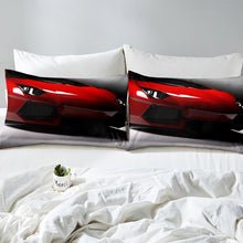 Load image into Gallery viewer, Men Race Sports Car Bedding Set Extreme Sports Theme Fitted Sheet for Boys Teens Red Racing Car Model Bed Sheet Set Breathable Cool Automobile Style Bed Cover Room Decor