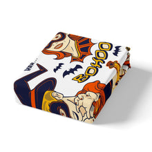 Load image into Gallery viewer, Kids Halloween Themed Bed Sheet Set Child Pumpkin Lantern Bedding Set Wizard Witch Pattern Fitted Sheet for Boys Girls Room Decor Scary Spider Cat Bed Cover Black Orange