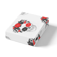 Load image into Gallery viewer, Women Rose Skull Bed Sheet Set Skull Pattern Bedding Set for Girls Adults Skeleton Design Decor Fitted Sheet Red Black Rose Floral Flowers Bed Cover 2/3Pcs