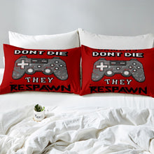 Load image into Gallery viewer, Kids Gamepad Bedding Set for Boys Children Teens Gamer Fitted Sheet Red Gray Video Game Bed Sheet Set Room Decor Modern Game Controller Bed Cover 2/3Pcs