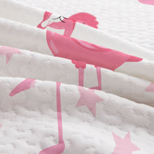 Load image into Gallery viewer, Homewish Girls Rainbow Quilt Sleeping Clouds Sun Coverlet Set Raining Bedspread For Kids Boys Colourful Cartoon Weather Element Bed Cover Child Room Decor Pink Gold